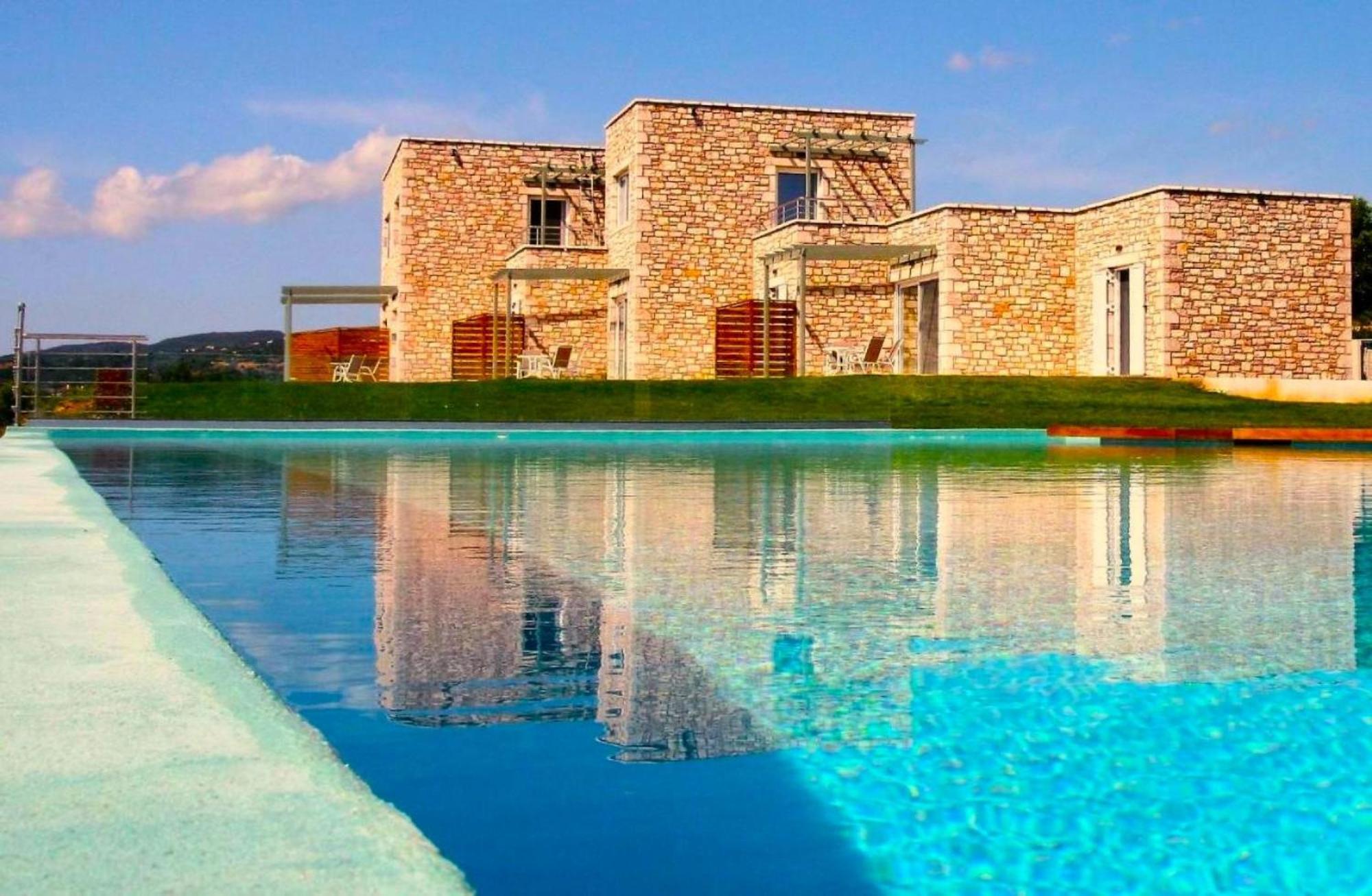 Stone Bay Houses In Messinia Kalamaki Beach Area 크라니 외부 사진
